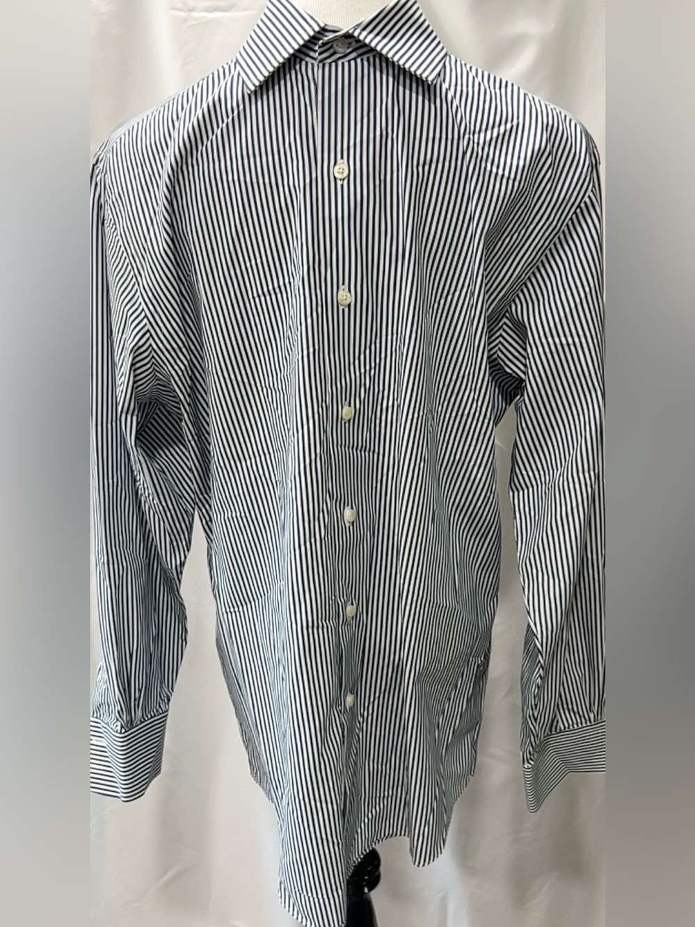 Brooks Brothers Mens 16-33 Dress Shirt Slim Fit Striped Egyptian Cotton USA Made